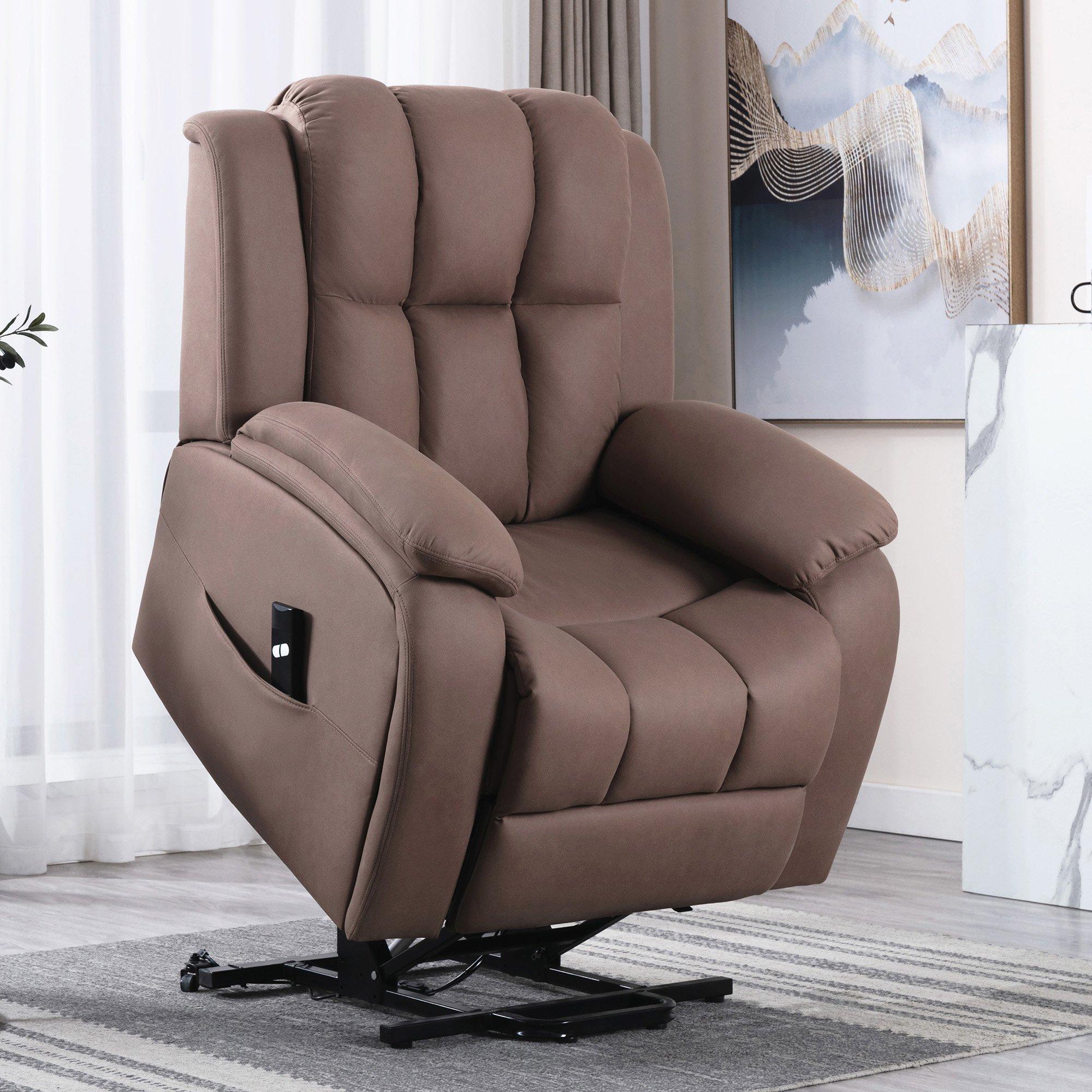Brookline Electric Technology Fabric Single Motor Rise Recliner Chair